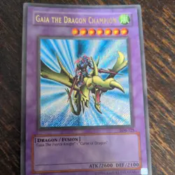 Yu-Gi-Oh! TCG Gaia the Dragon Champion LOB-125 Unlimited Secret Rare - Image 3