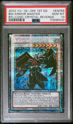 Blackwing Armor Master Yugioh 2022 BLCR-EN099 Starlight Rare 1st Edition PSA 10 - Image 1