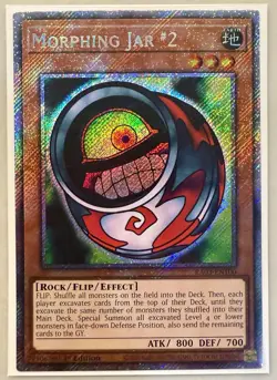 Yugioh! 1x Morphing Jar #2 RA03-EN100 Platinum Secret Rare 1st Ed NM - Image 1
