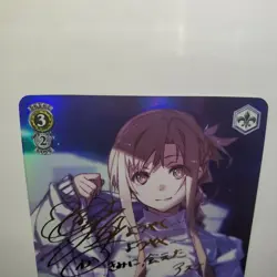 Signed Asuna Weiss Schwarz Dengeki Bunko SAO Gso/WS02-003SP SP Card Japanese - Image 2