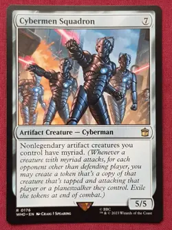 Magic The Gathering DOCTOR WHO CYBERMEN SQUADRON artifact card MTG - Image 1