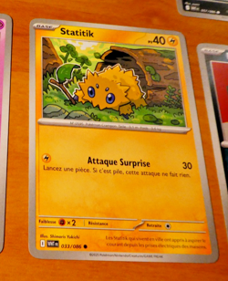 POKEMON FLAMME BLANCHE CARD CARTE STATITIK 033/086 WHT EV10.5 FR NM 2025 - Image 1
