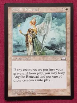 Magic The Gathering WEATHERLIGHT ANGELIC RENEWAL white card MTG - Image 1