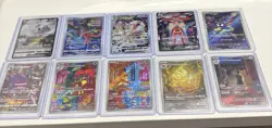 Pokemon Japanese TCG Trading Card Lot SAR, AR, CHR, (10x) NM+ - Image 1