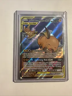 Unified Minds Raichu and Alolan Raichu GX Tag Team Alternative Art Card 221/236 - Image 1
