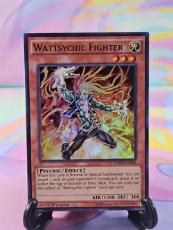 Yu-Gi-Oh TCG Card | Wattsychic Fighter WSUP-EN041 First Edition - Image 1
