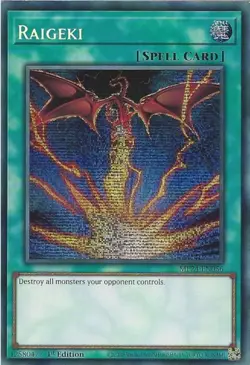 MP24-EN056 Raigeki Alternate Art - Prismatic Secret Rare 1st Edition YuGiOh Card - Image 1