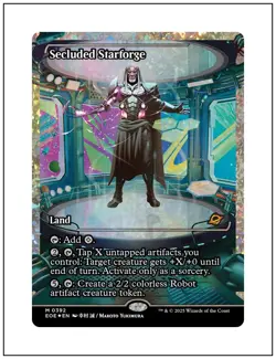 1x Secluded Starforge, Fracture Foil Showcase Art, English, MTG NM - Image 1