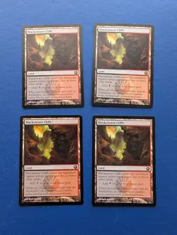 MTG Blackcleave Cliffs X4: Scars of Mirrodin #224 - NM - Image 1