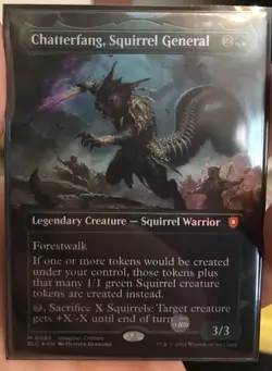 x1 MTG BLB Chatterfang Squirrel General Foil Extended Art 0082 Pack Fresh - Image 1