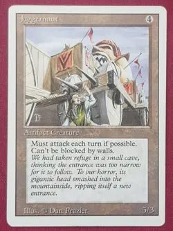 Magic The Gathering REVISED EDITION JUGGERNAUT artifact card MTG - Image 1