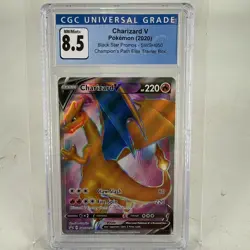 2020 POKEMON CHARIZARD V BLACK STAR PROMO # SWSH050 CHAMPION PATH MINT GRADE 8.5 - Image 1