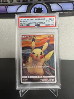 Pokemon Pikachu Scream Munch Retrospective JPN Full Art Promo 288/SM-P PSA 10 - Image 2