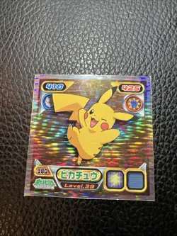 Pikachu 380 Laser Seal Retsuden Sticker AB3 Japanese 2007 Pokemon US SELLER NM - Image 1