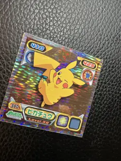 Pikachu 380 Laser Seal Retsuden Sticker AB3 Japanese 2007 Pokemon US SELLER NM - Image 4