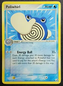 Poliwhirl 68/115 2005 EX Unseen Forces Common Pokemon Card - Image 1