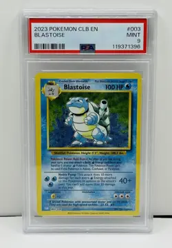 🔥PSA 9 Mint! Blastoise 003/034 Classic Collection CLB 2023 Holo Pokemon TCG🔥 - Image 1