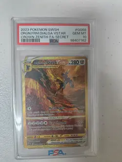 2023 Pokemon SWSH Crown Zenith Origin Forme Dialga Vstar #GG68 PSA 10 - Image 1