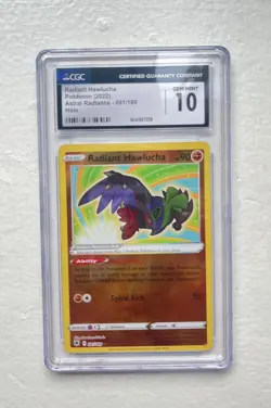 CGC 10 2022 Pokemon Astral Radiance Radiant Hawlucha RR #081/189 CGC GEM MINT 10 - Image 1