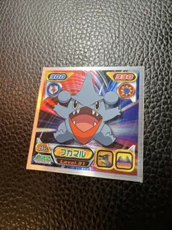 Gible 1035 Metallic Seal Retsuden Sticker AB3 Japanese 2007 Pokemon US SELLER NM - Image 2