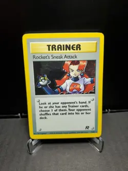 Pokemon Rockets Sneak Attack 16/82 Team Rocket Vintage WOTC 1999/2000 Holo MP/HP - Image 1