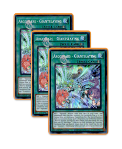 Yugioh! Argostars - Giantslaying ALIN-EN062 (SR) 1st Ed 3x "Argostars Support" - Image 1