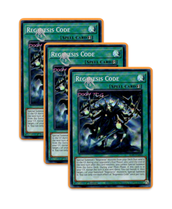 Yugioh! Regenesis Code ALIN-EN060 (SR) 1st Ed 3x "Regenesis Support" - Image 1