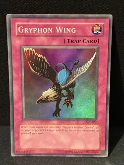 Yugioh Gryphon Wing SDP-050 Unlimited Super Rare Original Print Vintage - Image 1