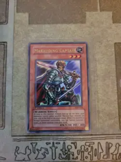 YUGIOH MARAUDING CAPTAIN LOD-018 ULTRA 1ST ED MP 1996 - Image 1