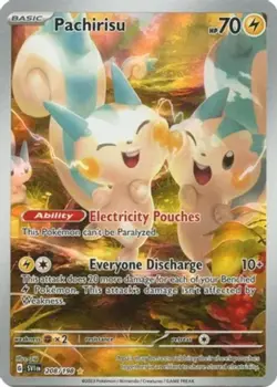 Pachirisu - 208/198 - Illustration Rare NM, English Pokemon Scarlet & Violet Sin - Image 1