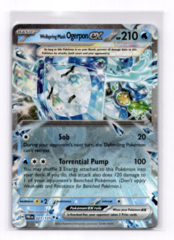 Wellspring Mask Ogerpon ex 027/131 Prismatic Evolutions Holo Pokemon NM - Image 1
