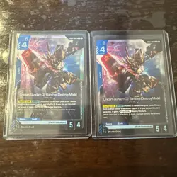 2x Gundam Card Game Unicorn Gundam 02 Banshee (Destroy Mode) GD01-003 LR - Image 1