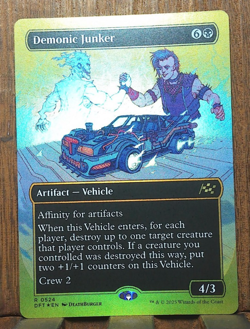 MTG👍 Demonic Junker (Borderless) (First-Place Foil) Aetherdrift 🎇 NEAR MINT... - Image 1