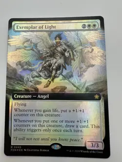 MTG TCG Exemplar of Light (Extended Art) Foundations Foil - Image 1