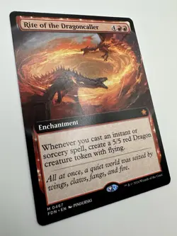 MTG TCG Rite of the Dragoncaller (Extended Art) Foundations Regular - Image 3