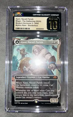 Magic MTG Ajani Nacatl Pariah Modern Horizons 3 Borderless MYTHIC RARE CGC 10 - Image 1