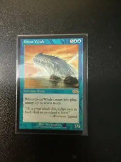 MTG Magic the Gathering NM Great Whale Urza's Saga - Image 1
