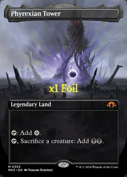 MTG Foil Borderless Modern Horizons 3 MH3 Phyrexian Tower MINT - Image 1