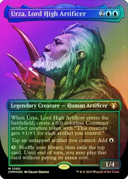 Urza, Lord High Artificer Textured Foil Commander Masters NM MTG - Image 1
