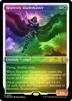 Heavenly Blademaster Etched Foil Commander Masters NM MTG - Image 1