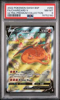 Charizard V Pokemon Ultra Premium Collection Promo SWSH260 PSA 8 - Image 1
