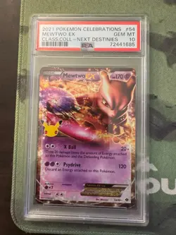Pokemon Card Mewtwo EX 54/99 Celebrations 25th Anniversary PSA 10 - Image 1