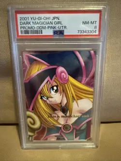 2001 Yugioh! JPN Dark Magician Girl Promo DDM Pink UTR PSA 8 - Image 1