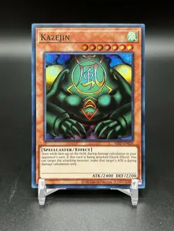 Yugioh Metal Raiders (25th Anniversary Edition) #MRD-EN026 Kazejin Super Rare NM - Image 1