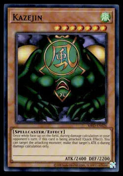 Yugioh Metal Raiders (25th Anniversary Edition) #MRD-EN026 Kazejin Super Rare NM - Image 1