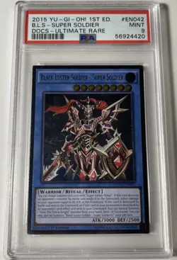 YuGiOh - Black Luster Soldier - Super Soldier - Ultimate 1st Edition - PSA 9 - Image 1