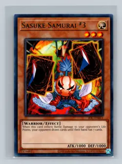 Yugioh - Sasuke Samurai #3 - IOC-EN011 - Invasion of Chaos - Rare - NM - Image 1