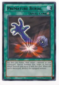 Yugioh - Premature Burial (Black Text Rare) (1st Edition) - BP02-EN135 - Image 1