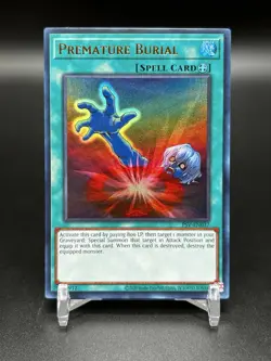 Yugioh Premature Burial PSV-EN037 Ultra Rare 25th Anniversary NM - Image 1