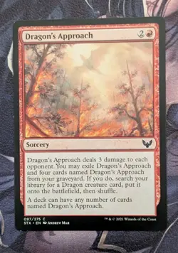 MTG Strixhaven Common DRAGON'S APPROACH NM - Image 1